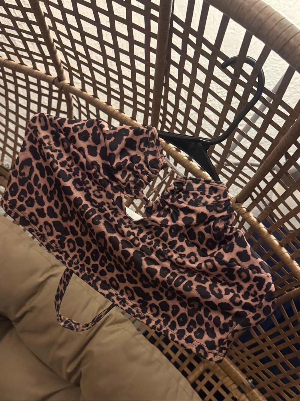 Leopard Print Women's Halter Top - Brown/Black